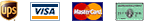 UPS, Visa, Mastercard and American Express
